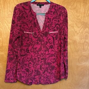 INC International Concepts Fuchsia Paisley Blouse